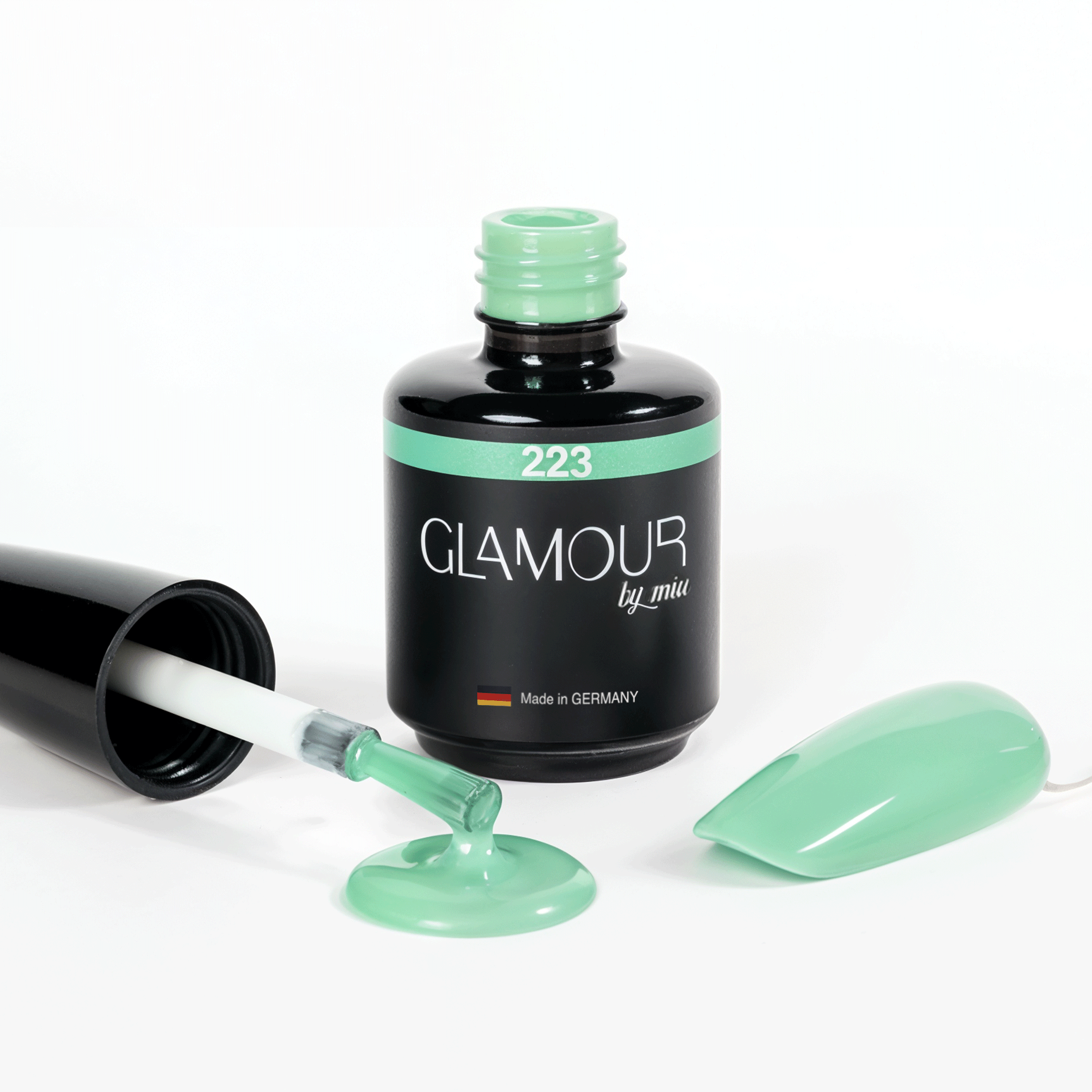 Glamour by Mia 223 Yeşil Rengi Kalıcı Oje 15 ml – HEMA Free – TPO Free