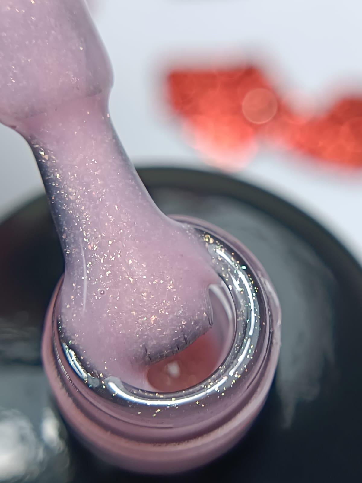 Glamour by Mia 137 Simli Açık Pembe Kalıcı Oje 15 ml – HEMA Free – TPO Free