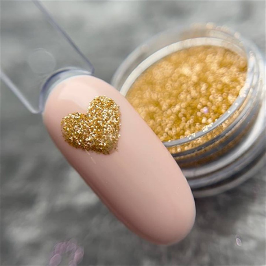 Glitter Tozu MELANJ ML1 5 gr - Bej Zeminli Işıltılı Nail Art Simi