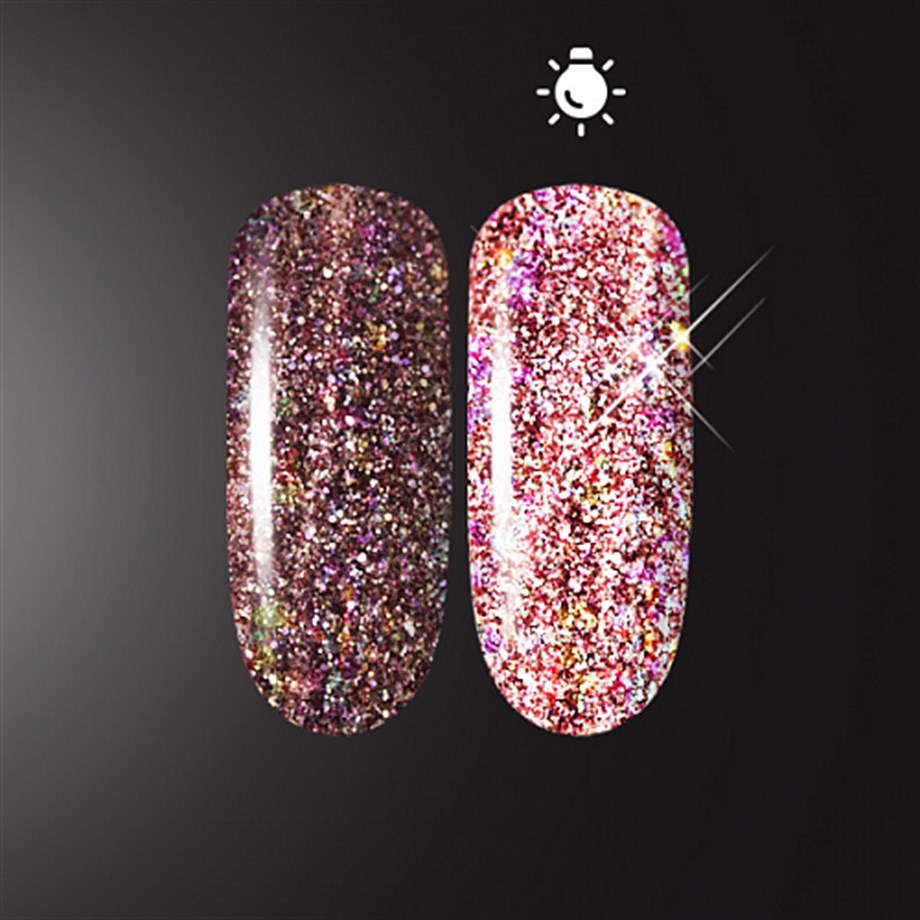 Flash Glow Işığı Yansıtan Pigment Pink 5 gr - Parlak Pembe Nail Art Tozu