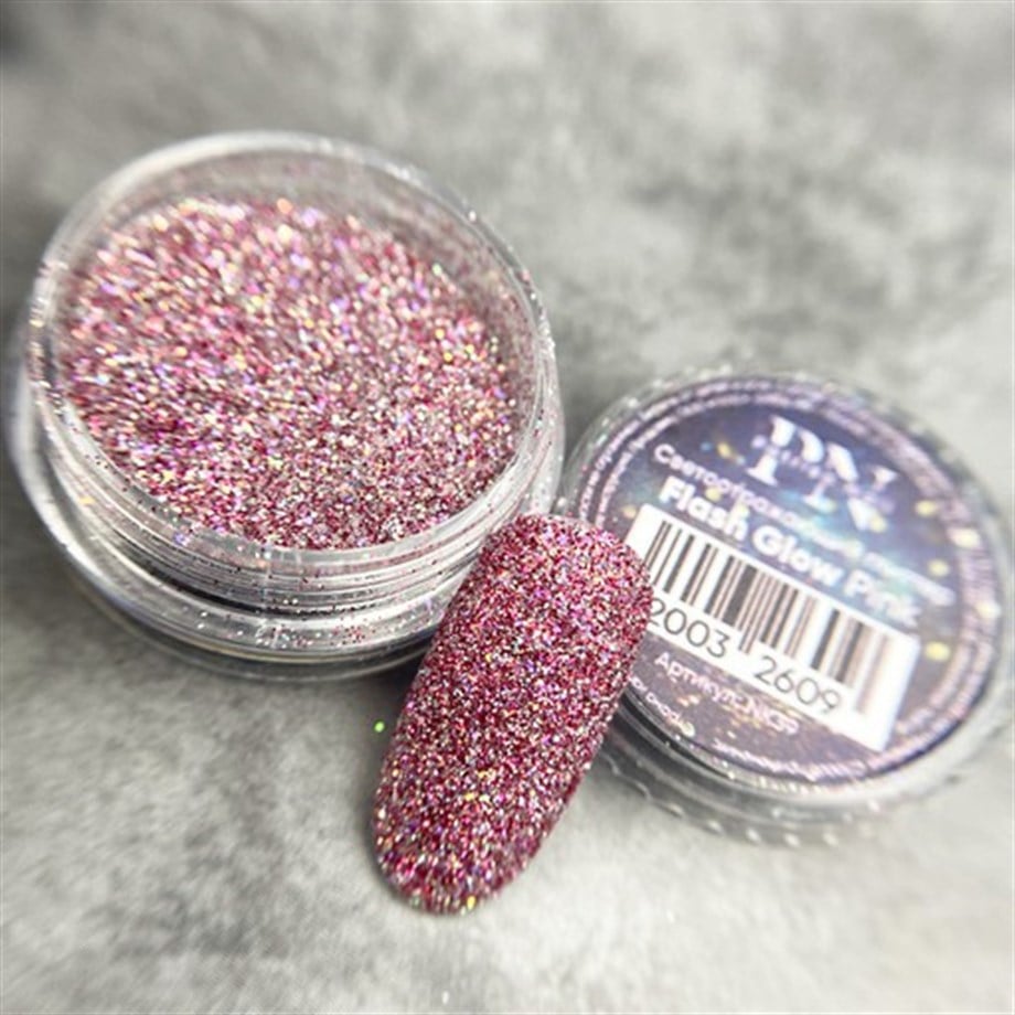 Flash Glow Işığı Yansıtan Pigment Pink 5 gr - Parlak Pembe Nail Art Tozu