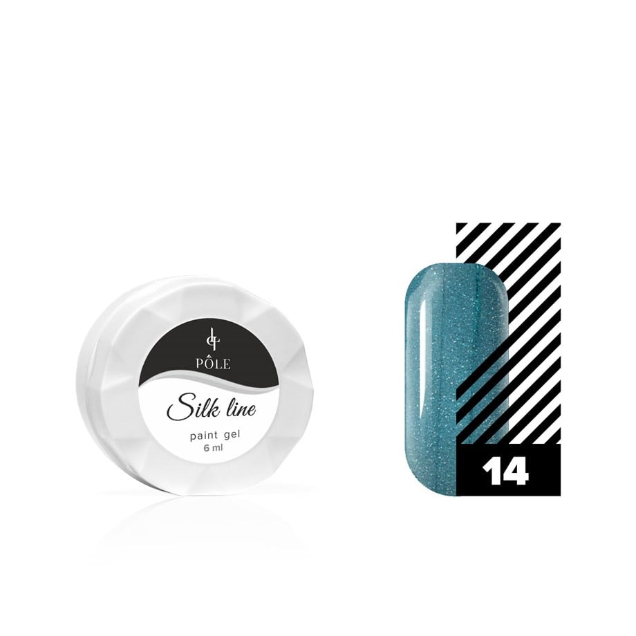 Jel boya Örümcek & Nail art/dizayn Silk line 14 turkuaz metalik 6 ml.