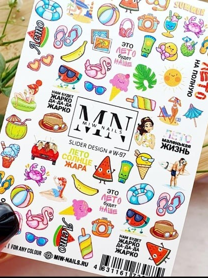 Nail Art Slider Stiker – Yıldızlar ve Galaksi W97