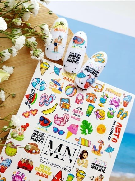 Nail Art Slider Stiker – Yıldızlar ve Galaksi W97