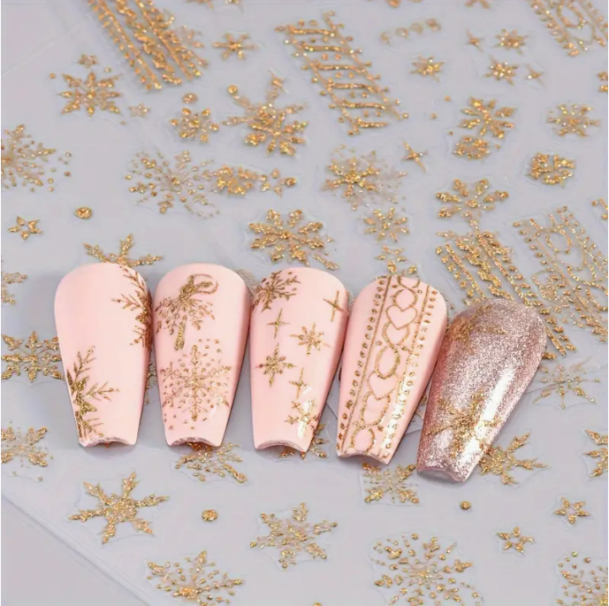 Nail Art Fantezi Slider Stiker – Gökkuşağı ve Pastel F-1001