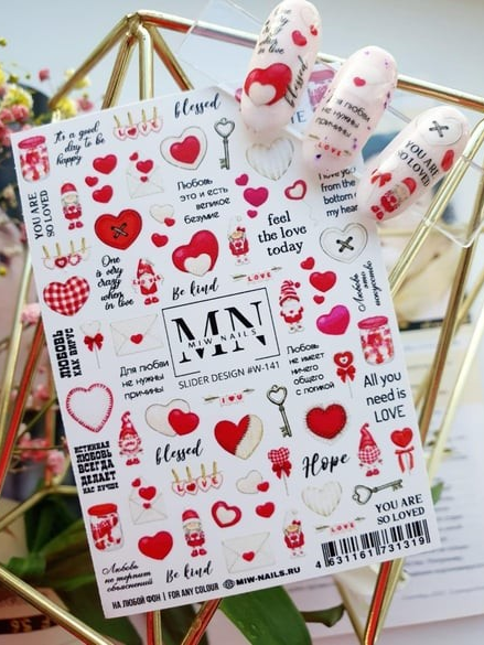 Nail Art Slider Stiker – Kaktüs ve Sukulent W141