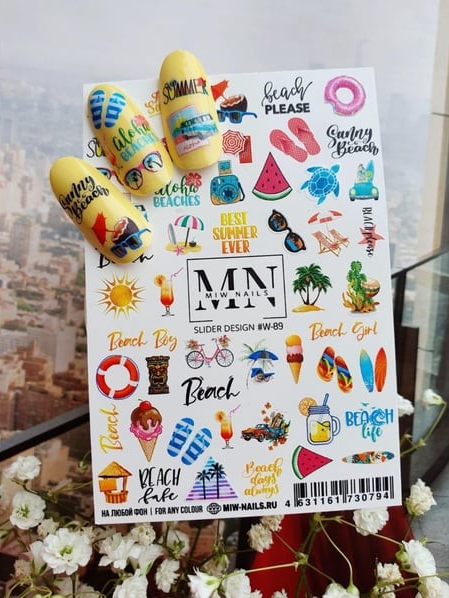 Nail Art Slider Stiker – Vintage Gül Buketi W89