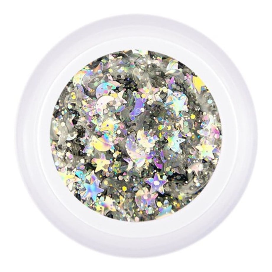 Nail art Tasarım Jel Galaxy LUNAR 5 gr Işıltılı Gümüş Nail Art Jeli