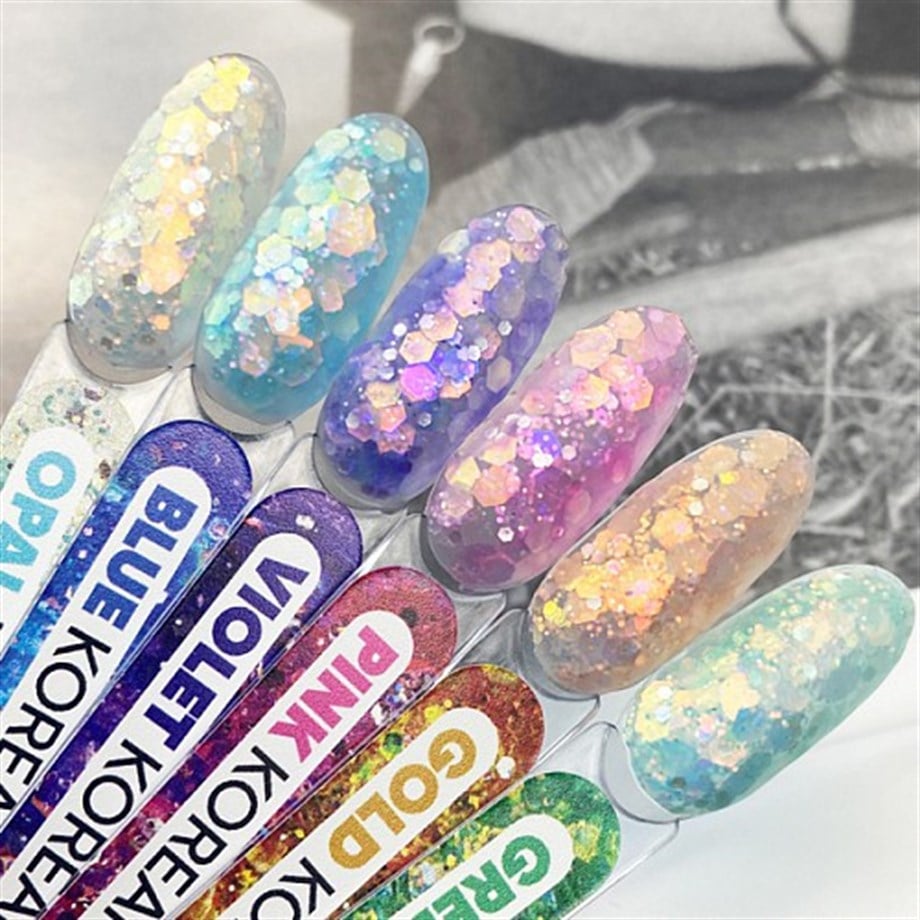 Nail Art Tasarım Jel GEL KOREAN Opal 5 gr Işıltılı Nail Art Jeli