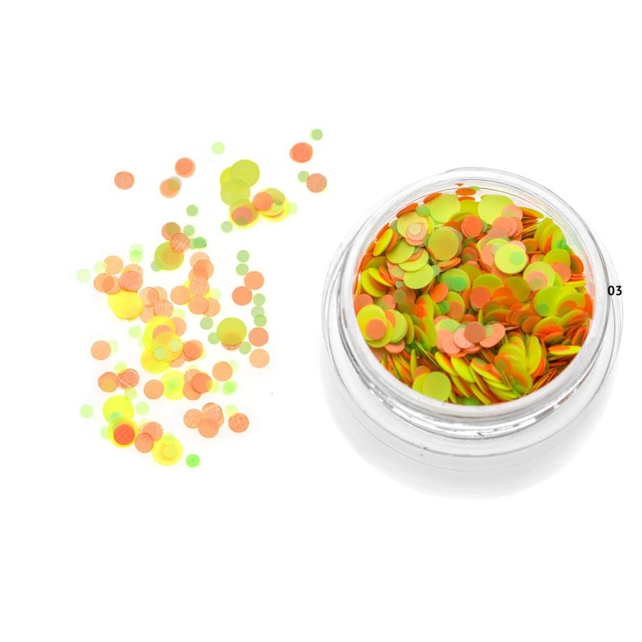Nail Art Kamifubuki Mix KMF03 - Sarı Turuncu Konfeti Pul 5 gr