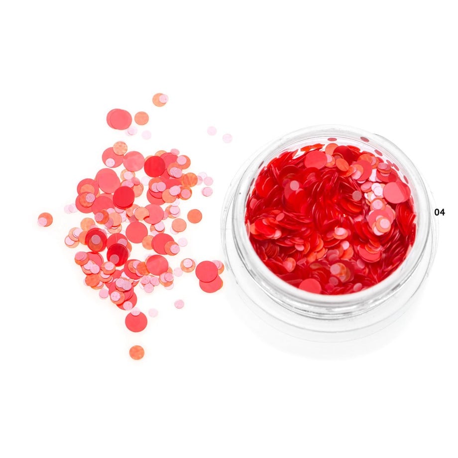Nail Art Kamifubuki Mix KMF04 - Kırmızı Konfeti Pul 5 gr