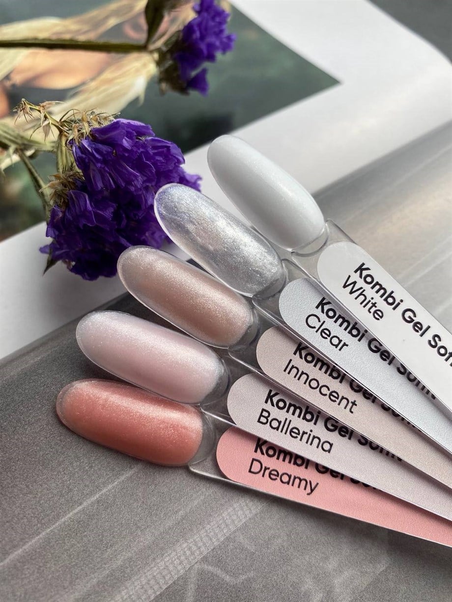 Patrisa Nail Soffit Ballerina Kombi Jel - Simli Açık Pembe Kombi Jel