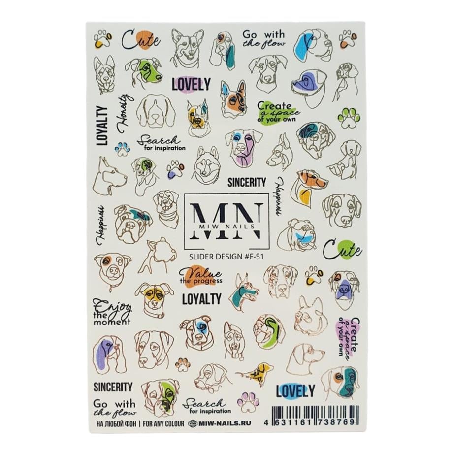 Nail Art Fantezi Slider Stiker – Kalp ve Romantik F51