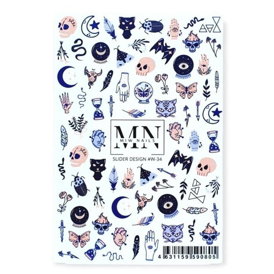 Nail Art Slider Stiker – Gelin Detayları W34