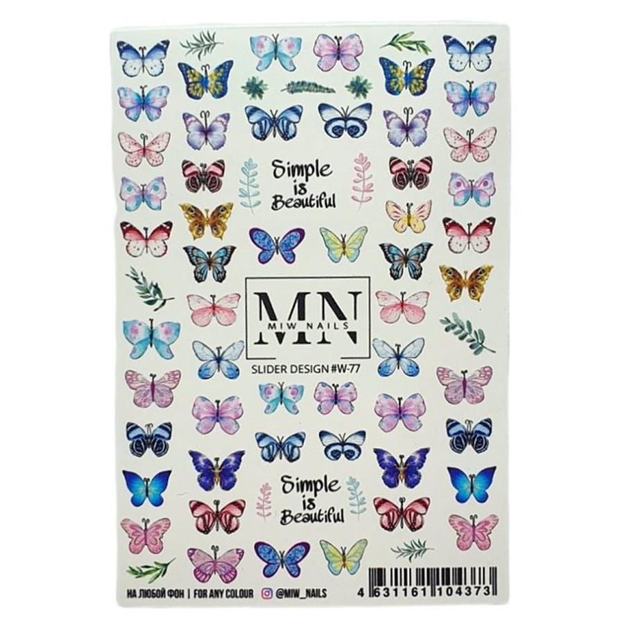 Nail Art Slider Stiker – Limon Dilim W77