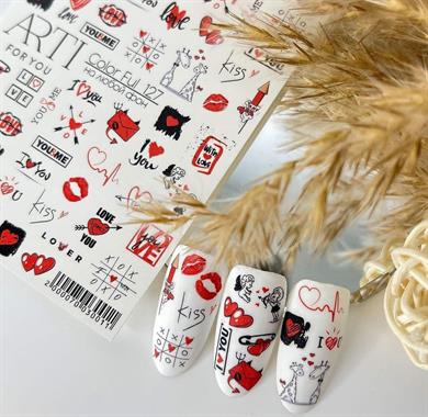 Stiker Arti 127 Love you - Aşk teması