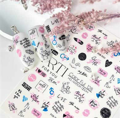 Stiker Arti 128 Love you - Aşk teması