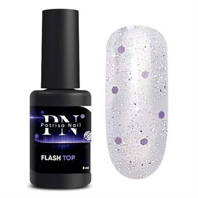 Flash Top coat - Işığı yansıtan Top - 8 ml No wipe TPO FREE