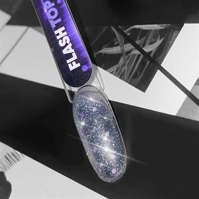 Flash Top coat - Işığı yansıtan Top - 8 ml No wipe TPO FREE