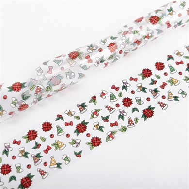 Folyo Tırnak Tasarım 1 Metre Yılbaşı 08 - Yılbaşı Temalı Nail Art Transfer Folyosu