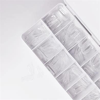 Şeffaf Küt Gel Tips 550 Adet - Doğal ve Düz Form Protez Tırnak Tipsi