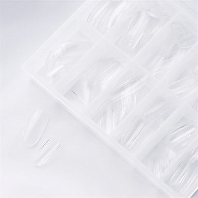 Şeffaf Oval Gel Tips 240 Adet - Profesyonel Protez Tırnak Uygulama Tipsi
