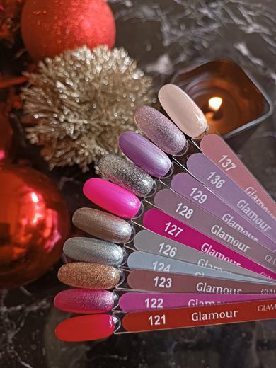 Glamour by Mia 137 Simli Açık Pembe Kalıcı Oje 15 ml – HEMA Free – TPO Free