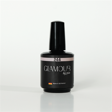 Glamour by Mia 244 Simli Gri Kalıcı Oje 15 ml – HEMA Free – TPO Free