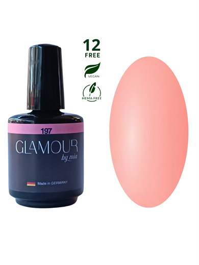 Glamour by Mia 197 Açık Somon Rengi Kalıcı Oje 15 ml – HEMA Free – TPO Free