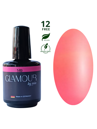 Glamour by Mia 149 Simli Sedefli Pembe Kalıcı Oje 15 ml – HEMA Free – TPO Free