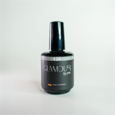 Glamour by Mia 124 Krom Gümüş Simli Kalıcı Oje 15 ml – HEMA Free – TPO Free