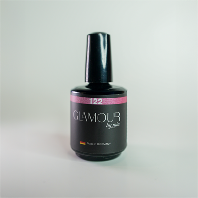 Glamour by Mia 122 Simli Fuşya Pembe Kalıcı Oje 15 ml – HEMA Free – TPO Free