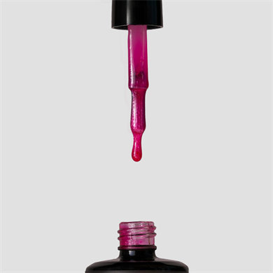 Glamour by Mia 122 Simli Fuşya Pembe Kalıcı Oje 15 ml – HEMA Free – TPO Free