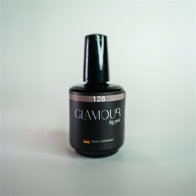 Glamour by Mia 128 Simli Şeffaf Kalıcı Oje 15 ml – HEMA Free – TPO Free