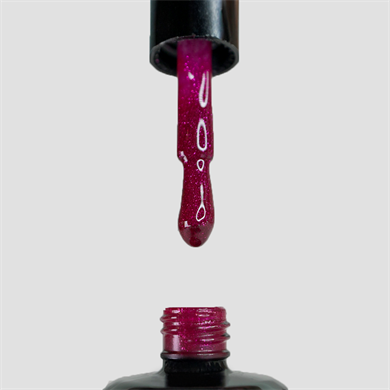 Glamour by Mia 134 Simli Bordo Rengi Kalıcı Oje 15 ml – HEMA Free – TPO Free