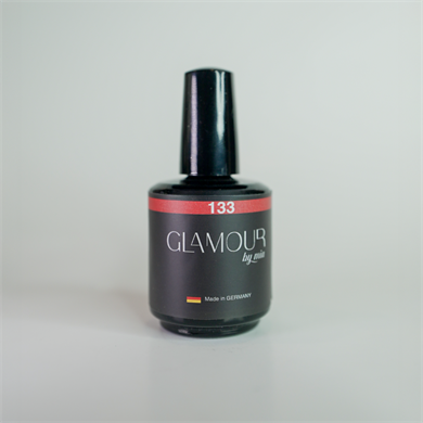Glamour by Mia 133 Simli Kırmızı Rengi Kalıcı Oje 15 ml – HEMA Free – TPO Free
