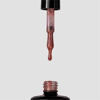 Glamour by Mia 123 Şampanya Pembe Simli Kalıcı Oje 15 ml – HEMA Free – TPO Free