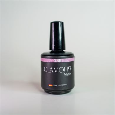 Glamour by Mia 136 Simli Açık Pembe Kalıcı Oje 15 ml – HEMA Free – TPO Free