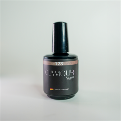 Glamour by Mia 123 Şampanya Pembe Simli Kalıcı Oje 15 ml – HEMA Free – TPO Free