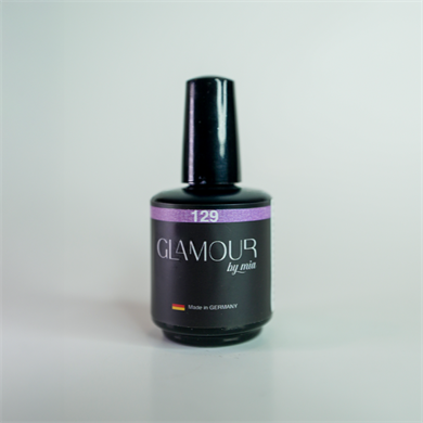 Glamour by Mia 129 Sedefli Lila Rengi Kalıcı Oje 15 ml – HEMA Free – TPO Free