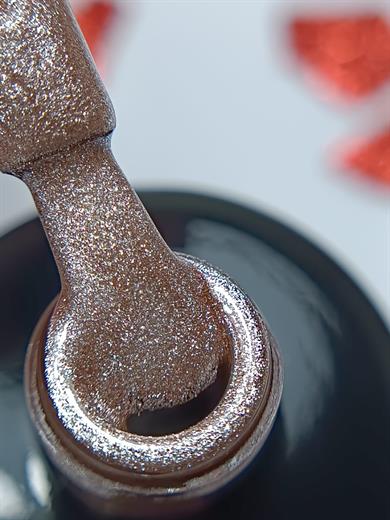 Glamour by Mia 126 Şampanya Bronz Simli Kalıcı Oje 15 ml – HEMA Free – TPO Free