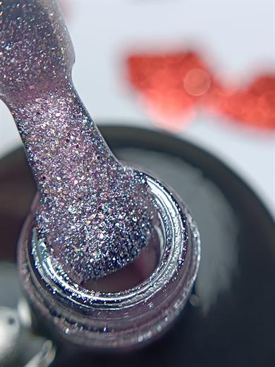 Glamour by Mia 136 Simli Açık Pembe Kalıcı Oje 15 ml – HEMA Free – TPO Free