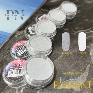 Glow Flash Işığı Yansıtan Pigment 5 gr - Yoğun Parlak Nail Art Tozu