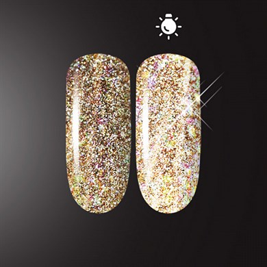 Flash Glow Işığı Yansıtan Pigment Beige 5 gr - Işıltılı Bej Nail Art Tozu