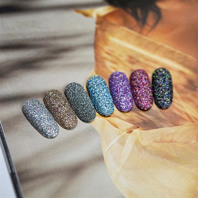 Flash Glow Işığı Yansıtan Pigment Black 5 gr - Siyah Işıltılı Nail Art Tozu