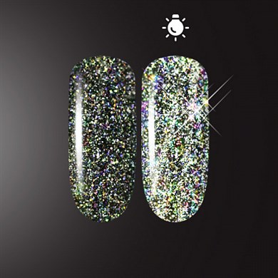 Flash Glow Işığı Yansıtan Pigment Black 5 gr - Siyah Işıltılı Nail Art Tozu