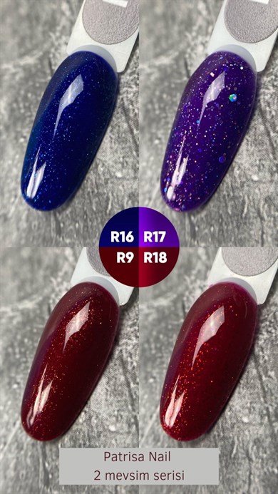 Patrisa Nail Simli Bordo Kalıcı Oje №R19 – TPO Free – 8 ml