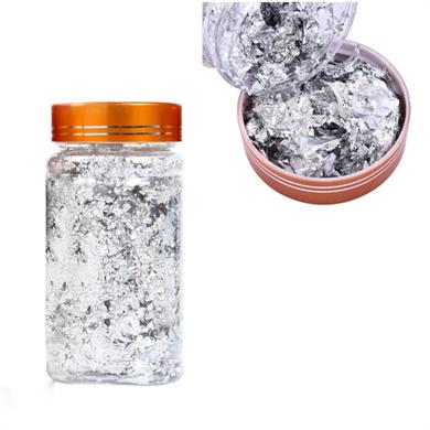 Kırık Folyo Potal Gümüş Büyük Boy - Silver Efektli Nail Art Tırnak Süsleme Folyosu