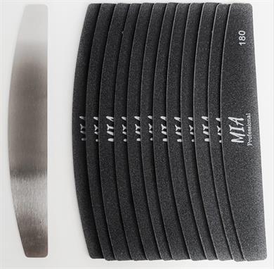 Mia Professional Kıvrımlı Çelik Taban + 6 lı yedek törpü(grit 180 )