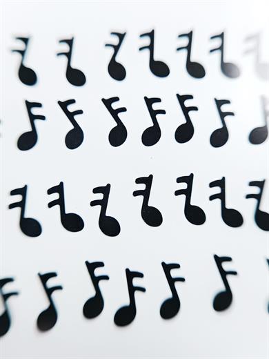 Şekilli Folyo Müzik Notalar - Dekoratif Nail Art Tırnak Süsleme Pulu